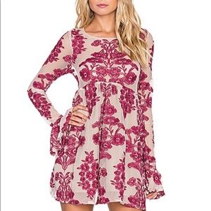 Temecula long sleeve embroidered mini dress